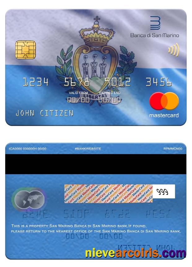 San Marino Banca di San Marino bank mastercard